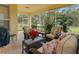 Enjoy the view from this screened patio, perfect for relaxing outdoors at 9312 Gentle Ben Ct, Weeki Wachee, FL 34613