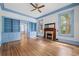 Built in bookcases and a fireplace at 321 S Brooksville Ave, Brooksville, FL 34601