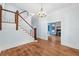 Hardwood floors and a beautiful chandelier at 321 S Brooksville Ave, Brooksville, FL 34601