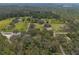 Aerial view of lush green farmland with homes at 14335 Snow Memorial Hwy, Brooksville, FL 34601