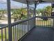 Cozy screened-in porch offering relaxing outdoor living with room for seating and neighborhood views at 6428 Driftwood Dr, Hudson, FL 34667
