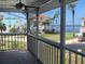 Relaxing screened porch with ocean views; perfect for enjoying the Florida breeze at 6428 Driftwood Dr, Hudson, FL 34667