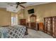 Bright bedroom with a king-size bed and ample closet space at 660 N Lake Blvd, Tarpon Springs, FL 34689