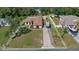 Aerial view of house, driveway, and spacious backyard at 12233 Pitcairn St, Brooksville, FL 34613