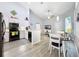 Modern kitchen featuring stainless steel appliances and white cabinetry at 7518 Mediterranean Ct, Hudson, FL 34667