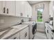 Bright laundry room with white cabinets and a window at 6406 Summit View Dr, Brooksville, FL 34601