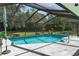 Screened-in pool with surrounding backyard at 3018 Greynolds Ave, Spring Hill, FL 34608