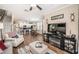 Open-concept layout showcasing living room flowing into the kitchen and dining area at 10595 Marsha Dr, New Port Richey, FL 34655