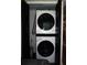 Stackable LG washer and dryer in convenient laundry closet at 1775 Cupecoy Cir # O4, Lutz, FL 33558