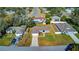 Aerial view of property, showing house and yard at 7325 Millstone St, Spring Hill, FL 34606