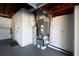 Garage with HVAC unit and water heater at 15473 Darien Way, Clearwater, FL 33764