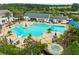 Resort-style pool with cabanas and a hot tub at 6392 Summit View Dr, Brooksville, FL 34601