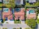High-angle view showing the house and neighborhood at 7310 Rockwood Dr, Port Richey, FL 34668