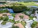 Aerial view of condo community by the lake at 7719 Cosme Dr # 1, Hudson, FL 34667