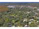 Aerial view showcasing the property's location near the coast and neighboring homes at 9305 Kiowa Dr, New Port Richey, FL 34654