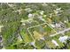 Aerial view showcasing property lot size and location within the neighborhood at 9305 Kiowa Dr, New Port Richey, FL 34654