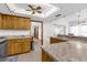 L-shaped kitchen with double sinks and ample counter space at 8283 Shoup St, Spring Hill, FL 34606