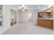 Dining area with access to the kitchen and backyard at 13080 Old Crystal River Rd, Brooksville, FL 34601