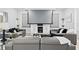Media room boasting a large projector screen, comfortable seating, and modern entertainment center at 14485 Switch Back Rd, Brooksville, FL 34609