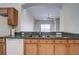 Kitchen with granite countertops and wood cabinets at 20743 Nectarine Pl, Land O Lakes, FL 34637