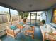 Relaxing screened porch with patio furniture and backyard access at 6417 Sutherland Ave, New Port Richey, FL 34653