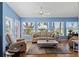 Bright sunroom with multiple windows offering serene views of the outdoors at 8231 Coral Creek Loop, Hudson, FL 34667