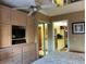 Main bedroom with built-in entertainment center at 20857 Haulover Cv # B-13, Lutz, FL 33558