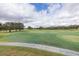Beautiful view of the lush green golf course featuring mature trees and manicured fairways at 2293 Dog Leg Ct, Brooksville, FL 34604