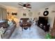 Relaxing living room with two brown sofas and a coffee table at 427 Windrush Bay Dr # 427, Tarpon Springs, FL 34689