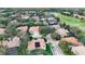 An aerial view of a residential area with lush landscaping and a golf course at 10441 Garda Dr, Trinity, FL 34655