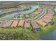 Aerial view of the property and its location within the community at 10693 Calluna Dr, Odessa, FL 33556