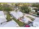 Aerial view showing home, yard, and waterfront location at 203 S Spring Blvd, Tarpon Springs, FL 34689