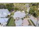 Aerial view of the house and surrounding neighborhood at 203 S Spring Blvd, Tarpon Springs, FL 34689