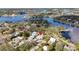 Property location highlighted near waterfront at 203 S Spring Blvd, Tarpon Springs, FL 34689