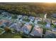 Aerial view of houses on a tree-lined street at 2533 Wood Pointe Dr, Holiday, FL 34691