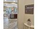 Partial view of a kitchen with an island and stainless steel appliances at 2533 Wood Pointe Dr, Holiday, FL 34691