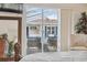 View from Primary bedroom showcases the pool and patio area at 3527 Conifer Loop, Spring Hill, FL 34609