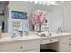 Double vanity with decorative vase and ample counter space at 3527 Conifer Loop, Spring Hill, FL 34609