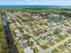 Aerial view of the neighborhood, highlighting the property's location near water at 3902 Glissade Dr, New Port Richey, FL 34652