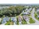 Aerial view of house near canal and other homes at 4222 Northampton Dr, New Port Richey, FL 34653