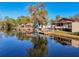 Several waterfront homes with private docks and lush landscaping at 6176 Island Dr, Weeki Wachee, FL 34607