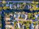 Aerial view of waterfront homes and properties along canal at 6176 Island Dr, Weeki Wachee, FL 34607