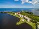 Aerial view showcasing waterfront location and surrounding landscape at 4620 Bay Blvd # 1148, Port Richey, FL 34668