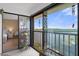 Spacious balcony with water views and access to bedroom at 8141 Aquila St # 347, Port Richey, FL 34668