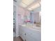 Light and bright bathroom with a single sink vanity and a shower/tub combo at 8141 Aquila St # 347, Port Richey, FL 34668