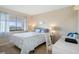 Bedroom with a queen-size bed and a workspace at 8141 Aquila St # 347, Port Richey, FL 34668