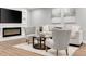 Living area featuring a fireplace and comfortable seating at 3452 Umber Rd, Holiday, FL 34691