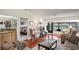 Open living area with hardwood floors and view of the canal at 3416 Lori Ln # 4, New Port Richey, FL 34655