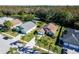 Aerial view of houses in a neighborhood near a pond at 4420 Anaconda Dr, New Port Richey, FL 34655