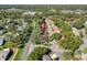 Aerial view of a home in a quiet residential neighborhood at 6594 Brambleleaf Dr, Spring Hill, FL 34606